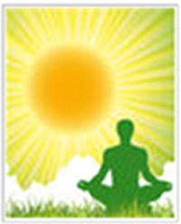 person and sun