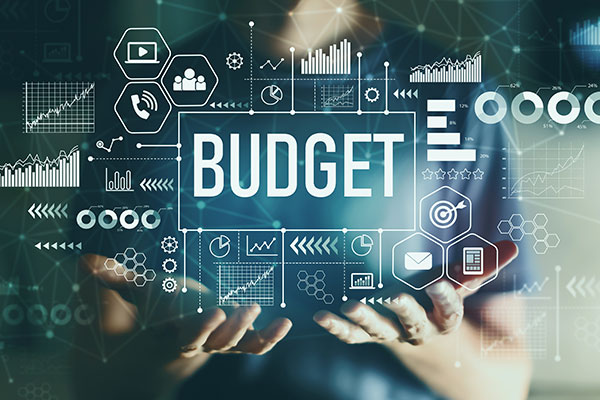 graphic with the word budget