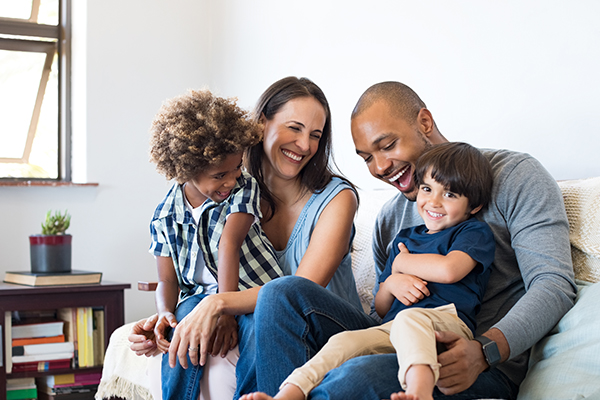 Family smiling