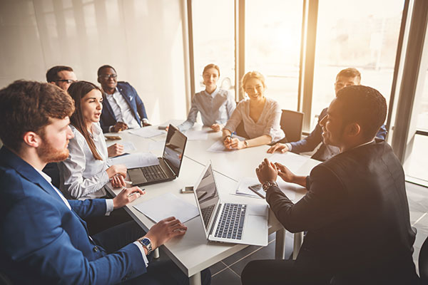 people in a meeting